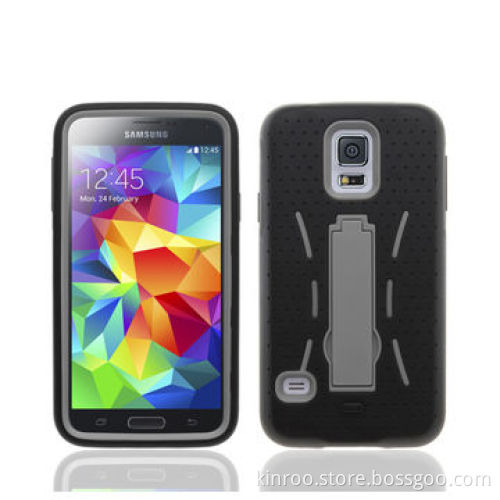 Silicone and PC Stand Case for Samsung Galaxy S5